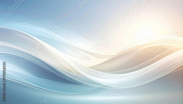 Fototapeta Elegant abstract background, soft gradients with neutral and muted corporate colors light grey, white, beige, soft blue , smooth flowing shapes, minimal textures, professional and clean design.
