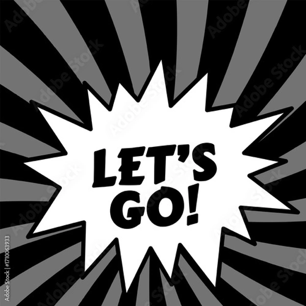 Obraz Vector Text Illustration For Let's Go.