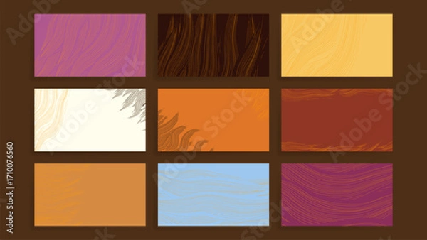 Fototapeta Autumn Abstract Rectangle Vector Backgrounds Set
