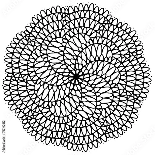 Obraz Intricate geometric mandala design with repeating patterns and symmetrical elements