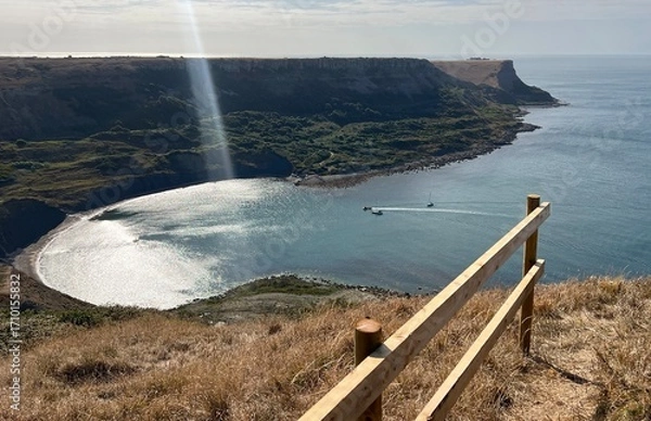 Fototapeta Chapman's Pool, Jurassic Coast,Dorset Uk from the cliffs above
