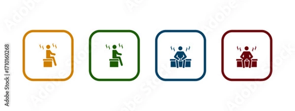 Fototapeta sauna icon vector illustration. sauna icon in different color design.