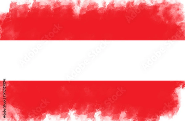 Fototapeta Dark Smoke Brush Tool Texture On Background Of  Austria Flag