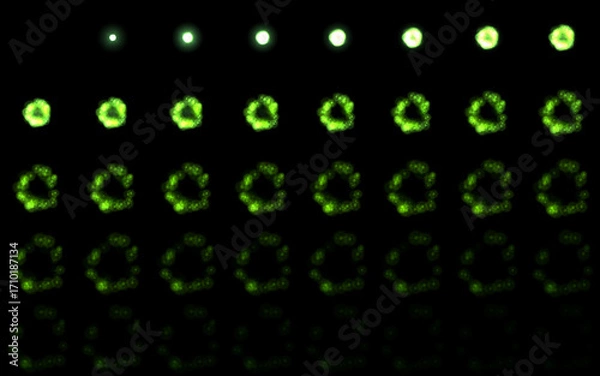 Obraz Game Effects sprite sheet with black background
