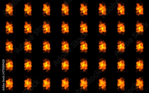 Obraz Game Effects sprite sheet with black background