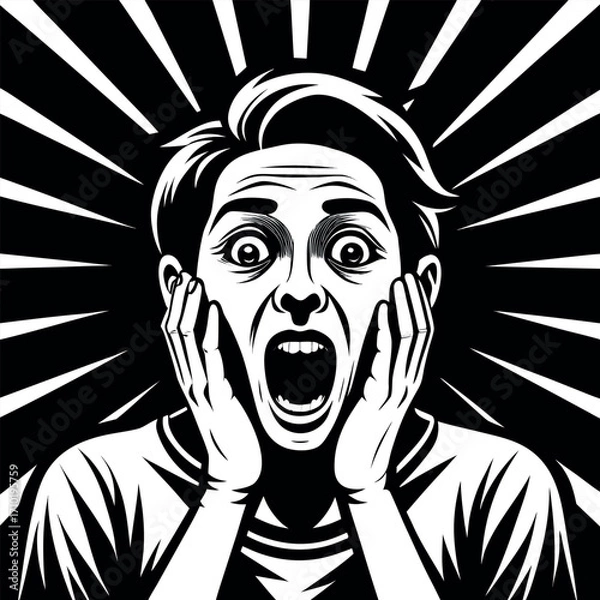 Obraz Minimalist graphic illustration featuring three elements