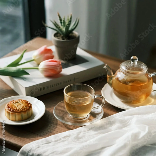 Obraz 中秋節月餅茶