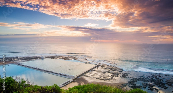 Fototapeta Merwether Baths at Sunrise, Newcastle, Australia
