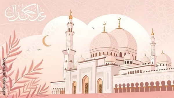 Obraz Modern Islamic Background Featuring Thuluth Style • Islamic Art Background