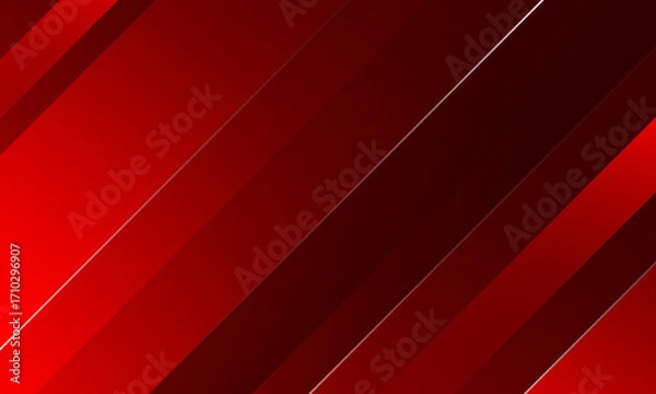 Obraz Abstract red background with stripes. Vector illustration