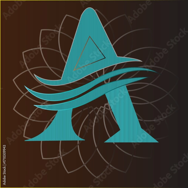 Obraz A latter logo design Ilustration