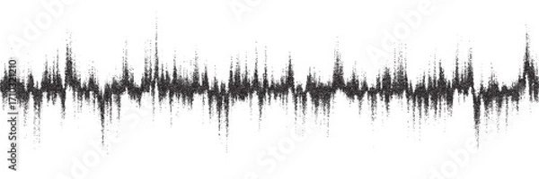 Fototapeta wave stipple effect. Abstract sound waves. Dynamic equalizer visual effect. black grain texture, Abstract stipple sand effect. 