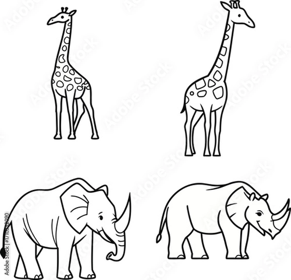 Obraz animals icon set design vector art 
