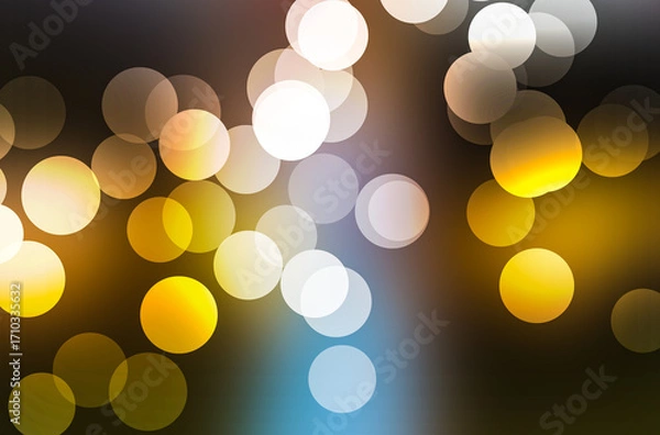 Fototapeta Golden color gradient abstract wallpaper bokeh lights glowing design background