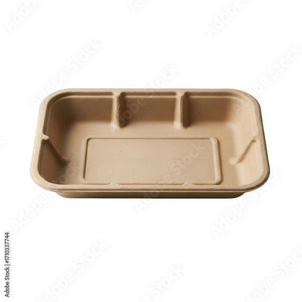Fototapeta Presents a Biodegradable Food Container, Emphasizing Eco-Friendly Packaging and Sustainable Materials