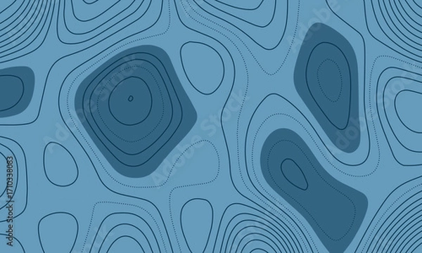 Fototapeta Contour lines geography illustration topographic map abstract background. Dynamic mapping vector illustration.