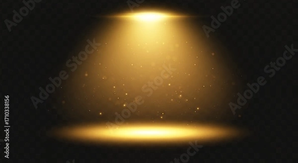 Obraz Golden spotlight background