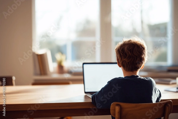 Fototapeta 子供のネットリテラシー教育と安全なインターネット利用