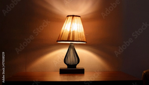 Fototapeta Table Lamp On Side Table