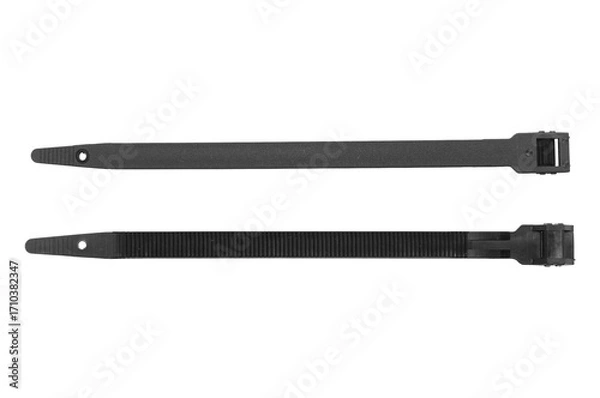 Fototapeta robuste fascette in materialee plastico per serraggio isolate su sfondo bianco o trasparente