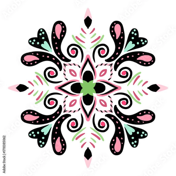 Obraz abstract floral ornament