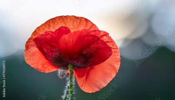 Fototapeta Poppy A Herbaceous Plant With Showy Flowers Milky Sap And Rounded Seed Capsules Drugs Such As Morphine And Codeine Close Up Of Red Poppy Blossom