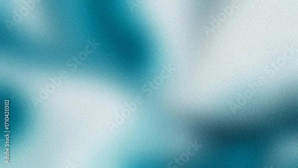 Fototapeta Teal and White Abstract Texture Swirling Design Background