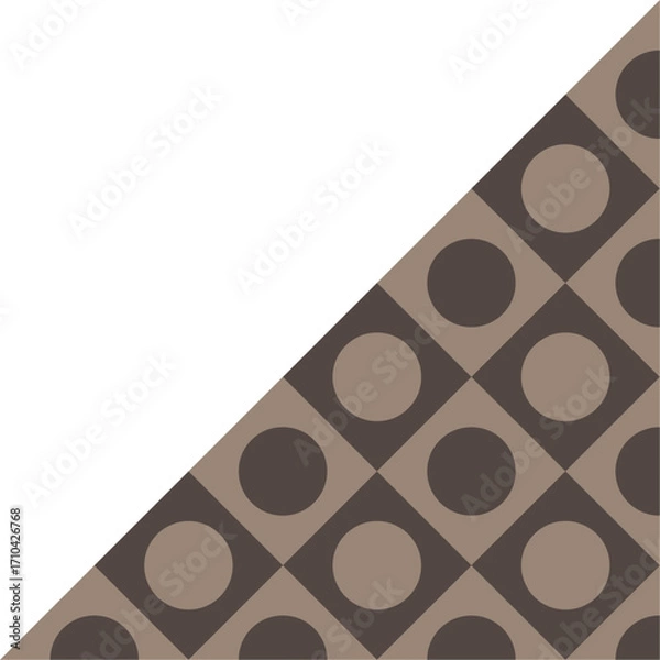 Fototapeta Abstract geometric corner decoration with a circle style