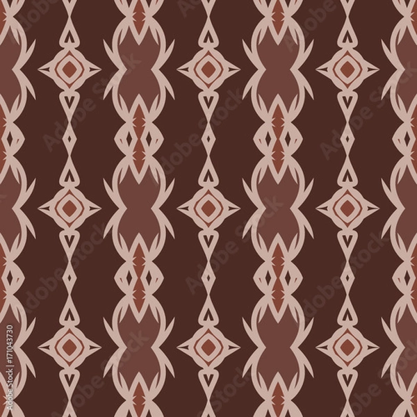 Fototapeta Pattern seamless texture vector background abstract geometric design.Modern fabric graphic textile white line backdrop decoration illustration.Print ornament black decor retro tile repeat element art.