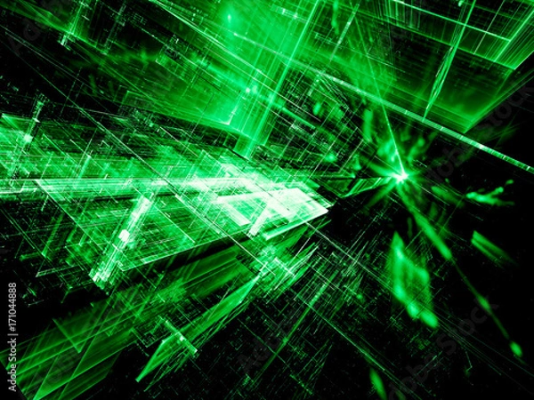 Obraz Sci fi background - abstract digitally generated image