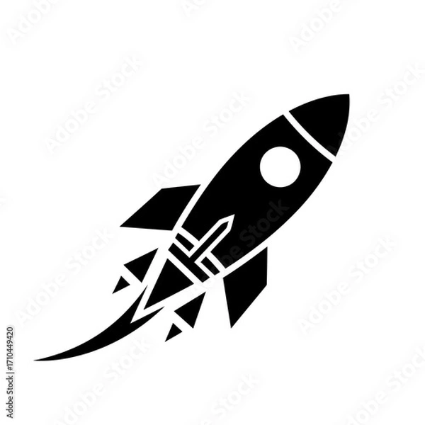 Fototapeta Simple Rocket Launch Icon