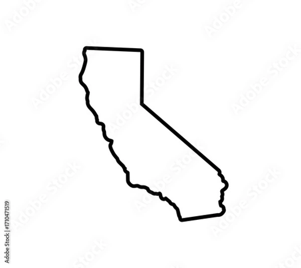 Obraz Outline of the state of california. California logo vector image