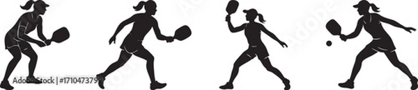 Obraz Pickleball Player Silhouette