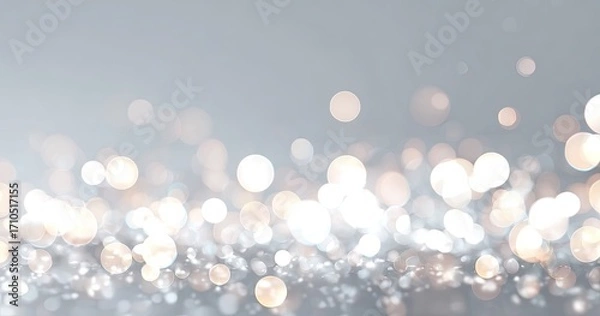 Fototapeta Abstract bokeh of soft, light-filled circles