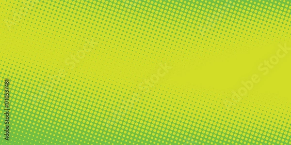 Fototapeta Dots halftone yellow green color pattern gradient texture background. vector ilustration