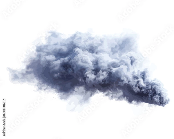 Fototapeta シンプルベクタースタイルの灰色雲の形成