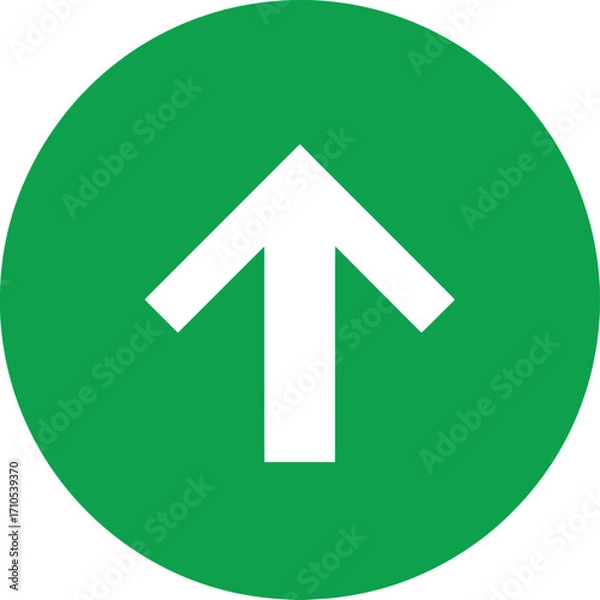 Fototapeta 上向きの白い矢印のベクターグラフィック