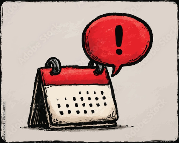 Fototapeta ベクタースタイルのシンプルなカレンダーイラスト