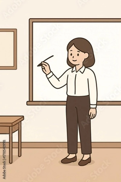 Fototapeta teacher in classroom