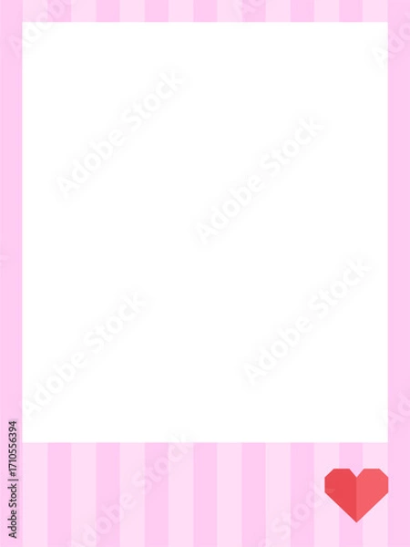 Fototapeta 분홍색 스프라이트 하트 폴라로이드