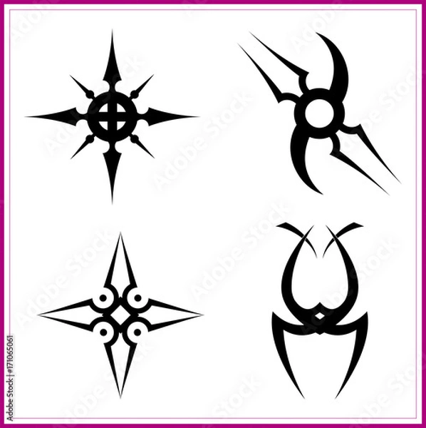 Obraz Gruppo di tatuaggi.