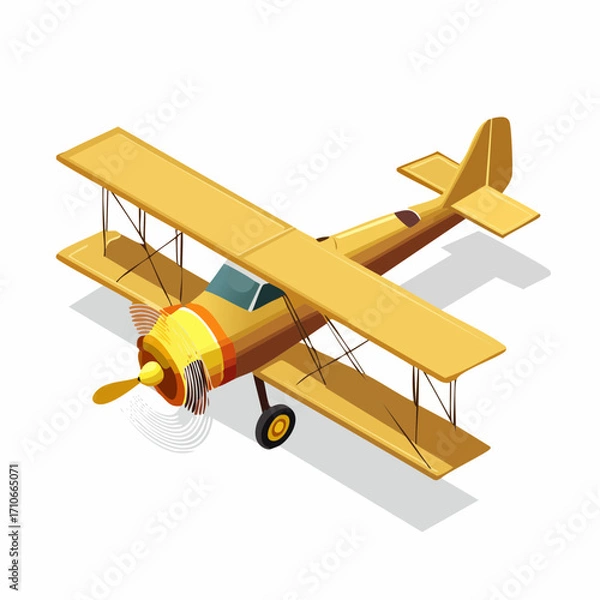 Fototapeta airplane isolated on white background
