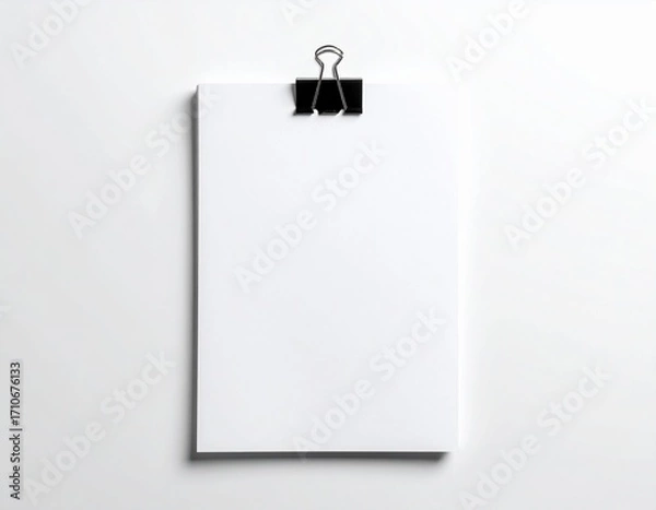 Obraz white paper with clip