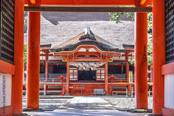 Fototapeta 【#島根】朱色の楼門(島根県出雲市 日御碕神社)
