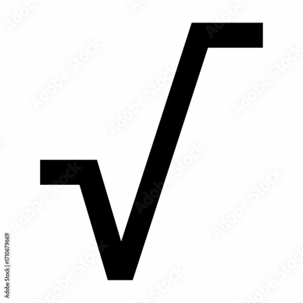 Fototapeta Square root symbol Mathematical image