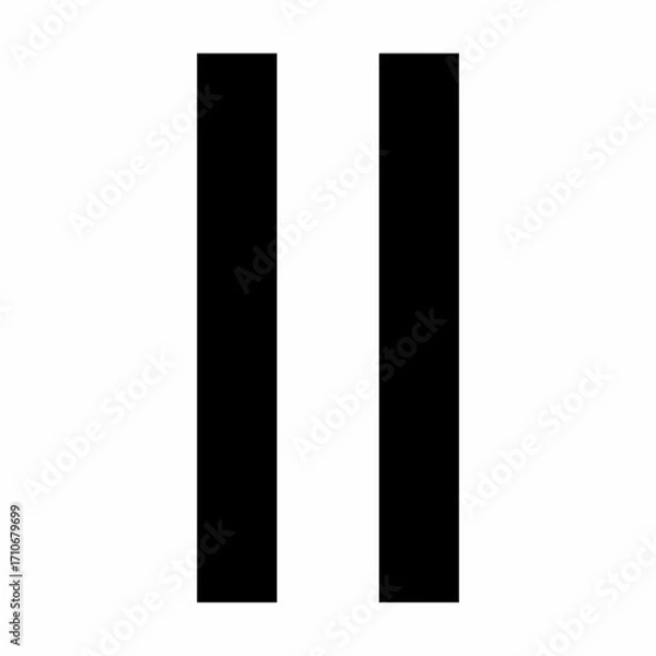 Fototapeta Parallel symbol Mathematical. Icon image
