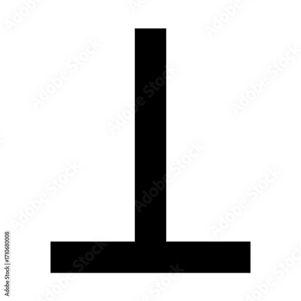 Fototapeta Perpendicular symbol Mathematical. Icon image