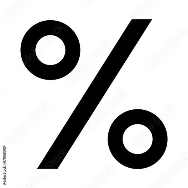 Fototapeta Percent symbol Mathematical. Vector image