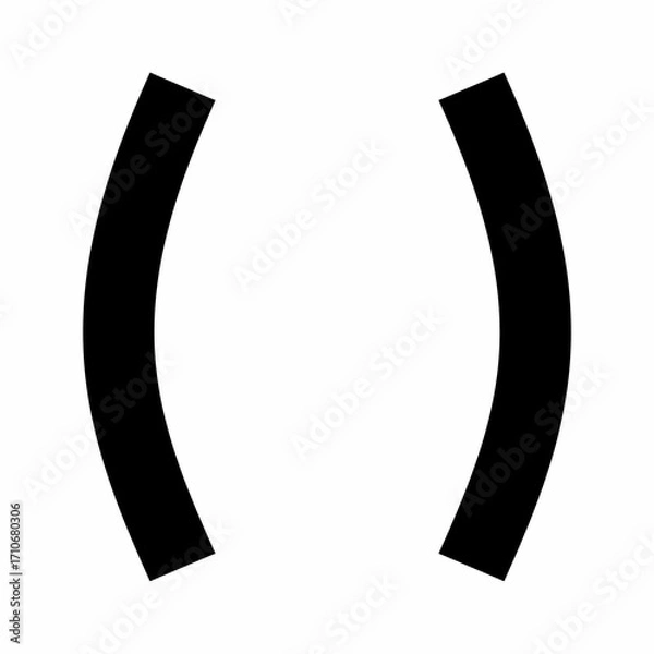 Fototapeta Parentheses symbol Mathematical. Icon image