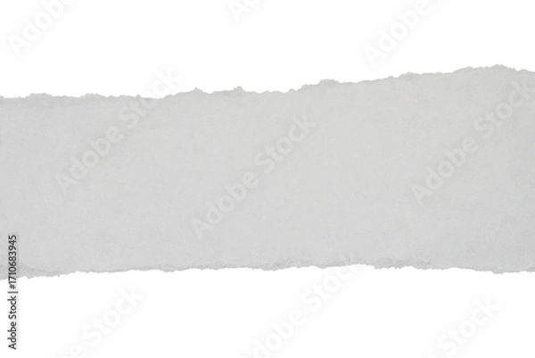 Fototapeta Minimal torn paper strip isolated on white background